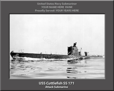 USS Cuttlefish SS 171 Personalized Navy Submarine Photo