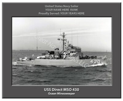 USS Direct MSO 430 Personalized Navy Ship Photo