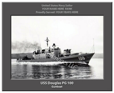 USS Douglas PG 100 Personalized Navy Ship Photo