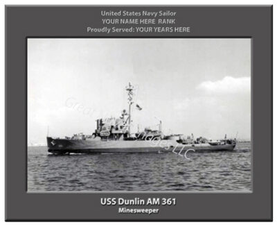 USS Dunlin AM 361 Personalized Navy Ship Photo
