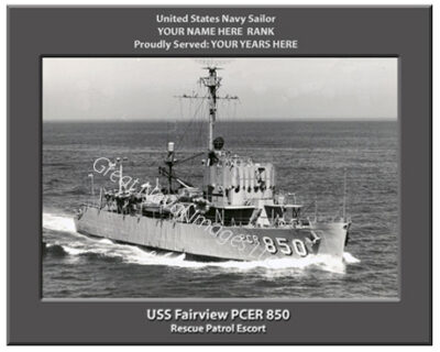 USS Fairview PCER 850 Personalized Navy Ship Photo