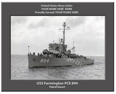 USS Farmington PCE 894 Personalized Navy Ship Photo