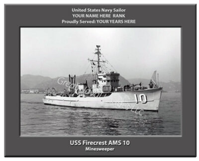 USS Firecrest AMS 10 Personalized Navy Ship Photo