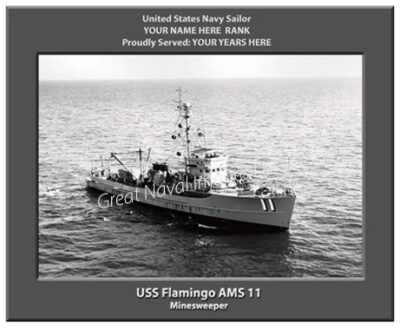 USS Flamingo AMS 11 Personalized Navy Ship Photo