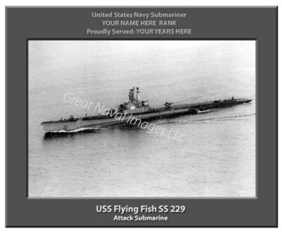 USS Flying Fish SS 229 Personalized Navy Submarine Photo