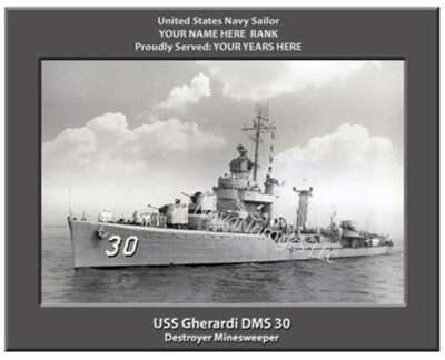 USS Gherardi DMS 30 Personalized Navy Ship Photo