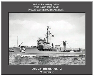 USS Goldfinch AMS 12 Personalized Navy Ship Photo