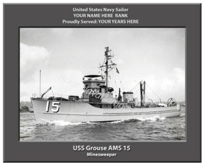 USS Grouse AMS 15 Personalized Navy Ship Photo