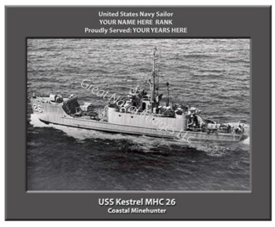 USS Kestrel MHC 26 Personalized Navy Ship Photo