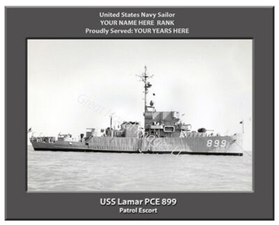 USS Lamar PCE 899 Personalized Navy Ship Photo