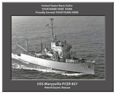USS Marysville PCER 857 Personalized Navy Ship Photo