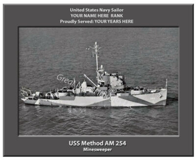 USS Method AM 264 Personalized Navy Ship Photo
