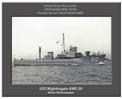 USS Nightingale AMS 50 Personalized Navy Ship Photo