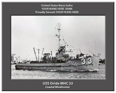 USS Oride MHC 33 Personalized Navy Ship Photo