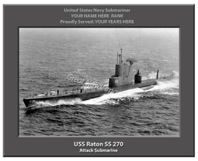 USS Raton SS 270 Personalized Navy Submarine Photo