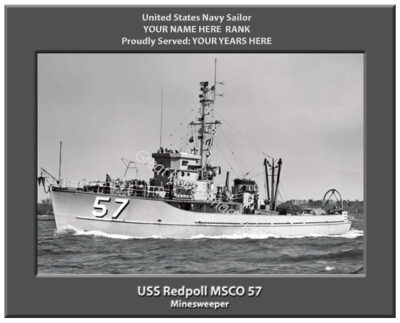 USS Redpoll MSCO 57 Personalized Navy Ship Photo