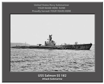 USS Salmon SS 182 Personalized Navy Submarine Photo