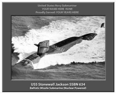 USS Stonewall Jackson SSBN 634 Personalized Navy Submarine Photo