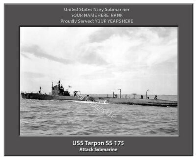 USS Tarpon SS 175 Personalized Navy Submarine Photo