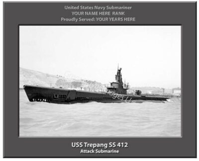 USS Trepang SS 412 Personalized Navy Submarine Photo