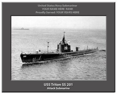USS Triton SS 201 Personalized Navy Submarine Photo