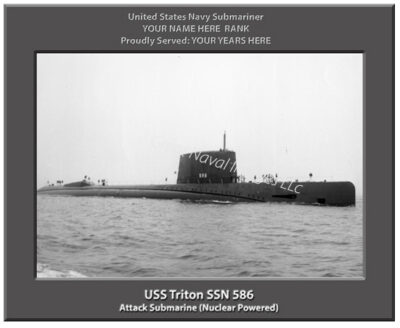 USS Triton SS 586 Personalized Navy Submarine Photo