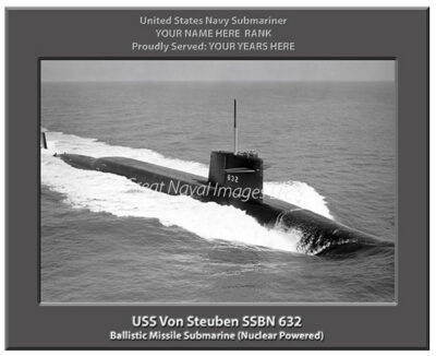 USS Von Steuben SSBN 632 Personalized Navy Submarine Photo