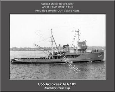 USS Accokeek ATA 181 Personalized Navy Ship Photo