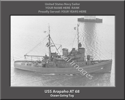USS Arapaho AT 68 Personalized Navy Ship Photo