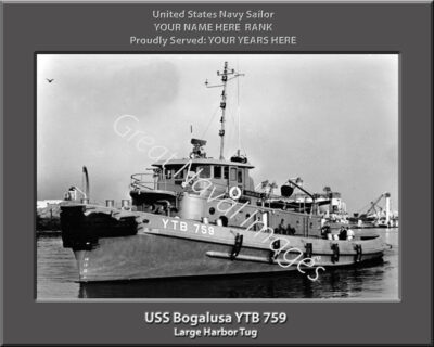 USS Bogalusa YTB 759 Personalized Navy Ship Photo