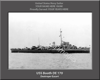 USS Booth DE 170 Personalized Navy Ship Photo
