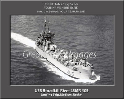 USS Broadkill River LSMR 405 Personalized Navy Ship Photo