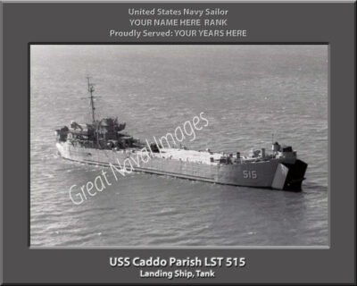 USS Caddo Parish LST 515 Personalized Navy Ship Photo