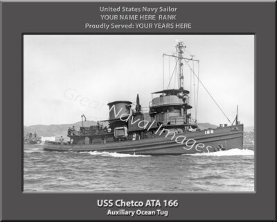 USS Chetco ATA 166 Personalized Navy Ship Photo