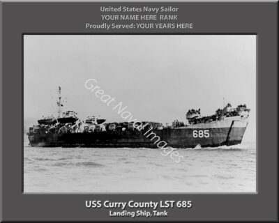 USS Curry County LST 685 Personalized Navy Ship Photo