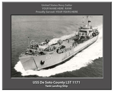 USS De Soto County LST 1171 Personalized Navy Ship Photo
