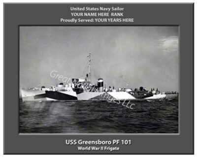 USS Greensboro PF 101 Personalized Navy Ship Photo