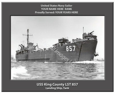 USS King County LST 857 Personalized Navy Ship Photo