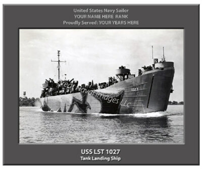USS LST 1027 Personalized Navy Ship Print
