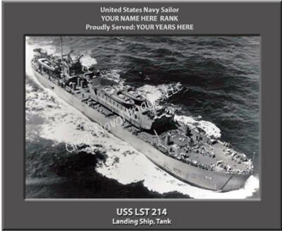 USS LST 214 Personalized Navy Ship Photo