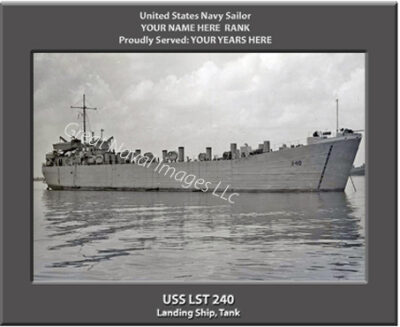 USS LST 240 Personalized Navy Ship Photo
