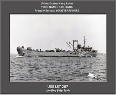 USS LST 287 Personalized Navy Ship Photo
