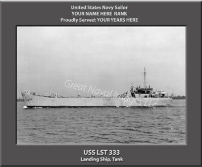USS LST 333 Personalized Navy Ship Photo