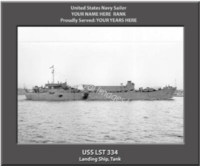 USS LST 334 Personalized Navy Ship Photo