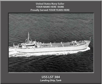 USS LST 384 Personalized Navy Ship Photo