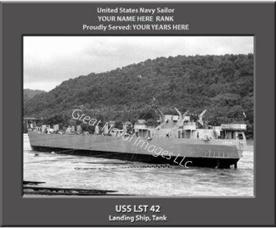 USS LST 42 Personalized Navy Ship Photo