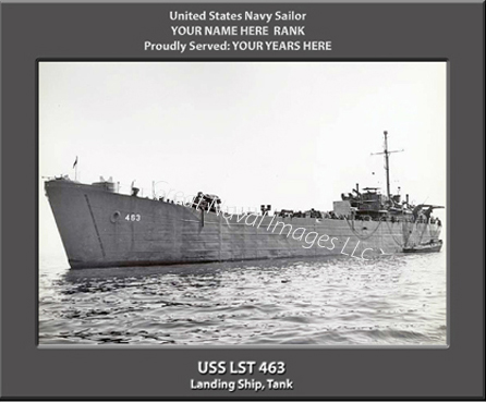 USS LST 463 Navy Ship Photo ⋆ Personalized US Navy Ship Prints Photos