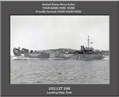 USS LST 598 Personalized Navy Ship Photo