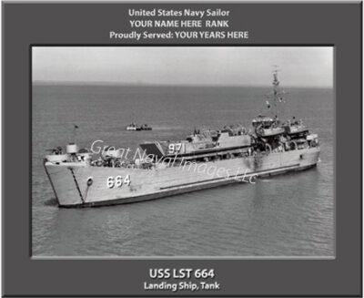 USS LST 664 Personalized Navy Ship Photo