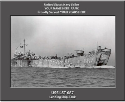 USS LST 687 Personalized Navy Ship Photo